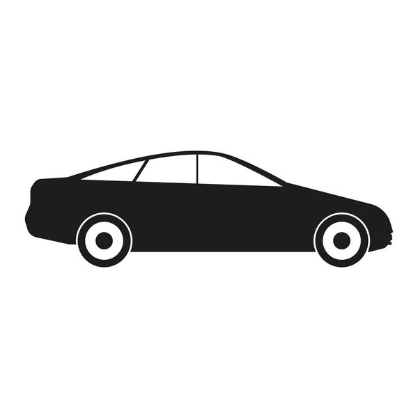 Car Vector black icon on white background. — Stock Vector