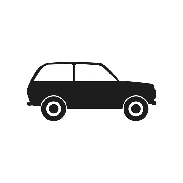 Vector de coche icono negro sobre fondo blanco . — Vector de stock