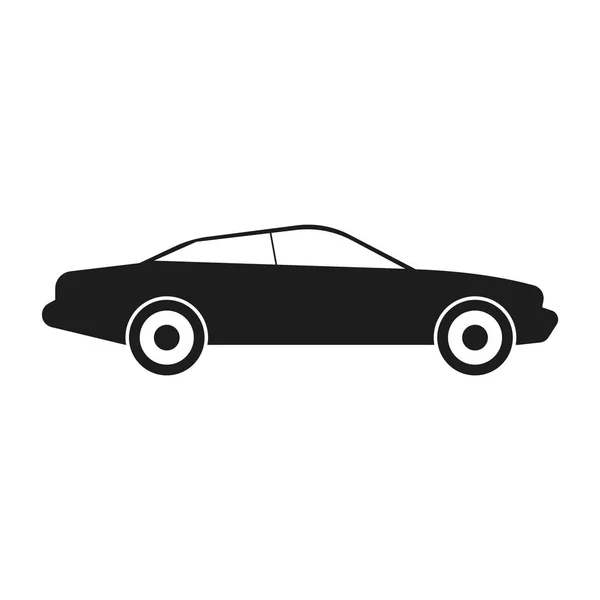 Автомобільна векторна чорна іконка на білому тлі . — стоковий вектор