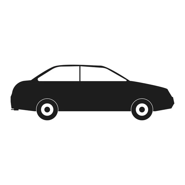 Auto Vector zwarte pictogram op witte achtergrond. — Stockvector