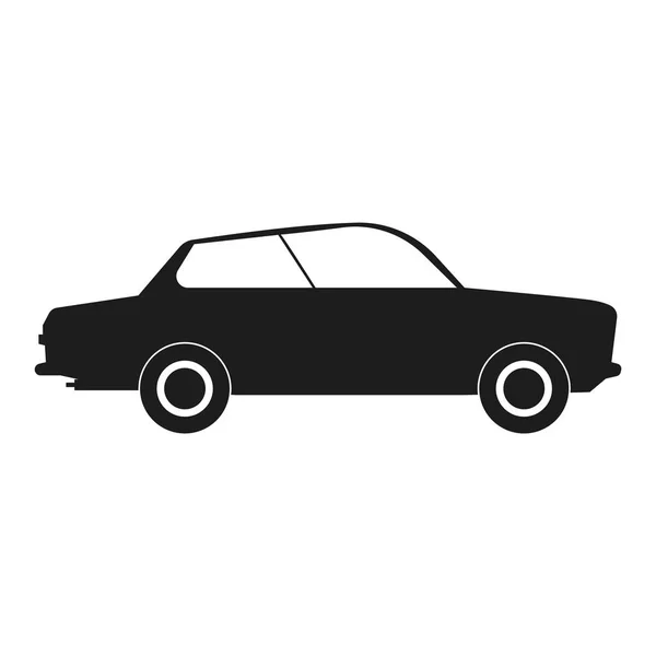 Vector de coche icono negro sobre fondo blanco . — Vector de stock