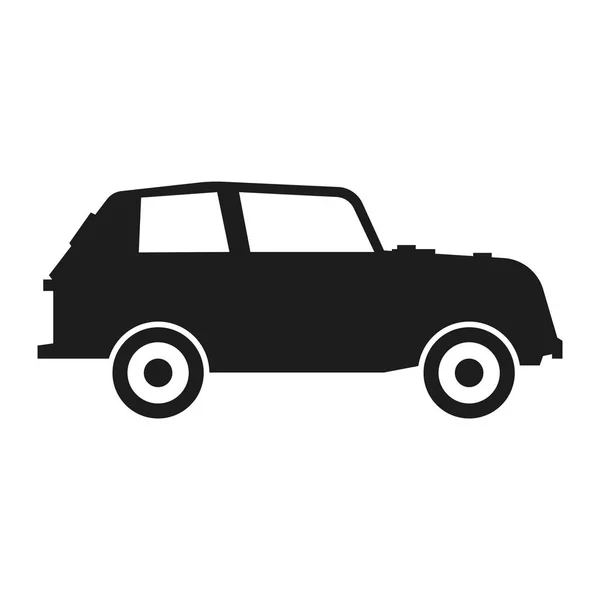 Auto Vektor schwarzes Symbol auf weißem Hintergrund. — Stockvektor