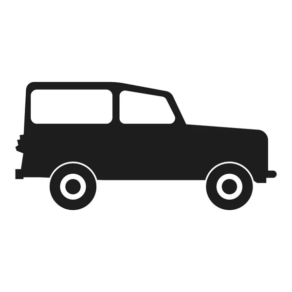 Vector de coche icono negro sobre fondo blanco . — Vector de stock