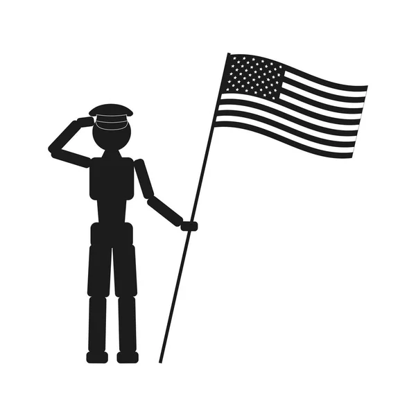 Patriot Day Vektor schwarzes Symbol auf weißem Hintergrund. — Stockvektor