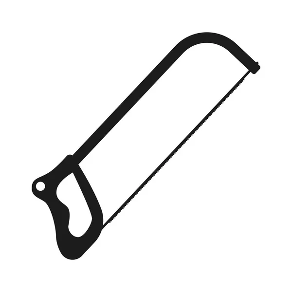 Vector de sierra icono negro sobre fondo blanco . — Vector de stock