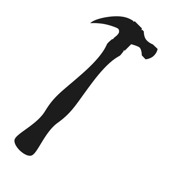 черная иконка молота на белом фоне
.