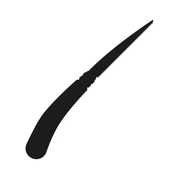 Messer-Vektor schwarzes Symbol auf weißem Hintergrund. — Stockvektor
