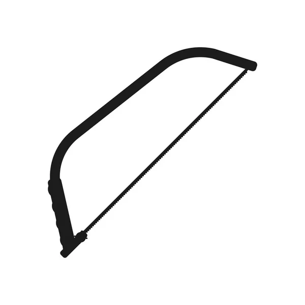 Vector de sierra icono negro sobre fondo blanco . — Vector de stock