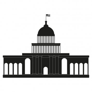 Beyaz Saray, Kongre vektör. Beyaz üzerine siyah simgesi.