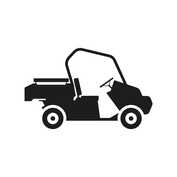 Loader car sign illustration. Vector. Black icon on white background isolated — Stock Vector