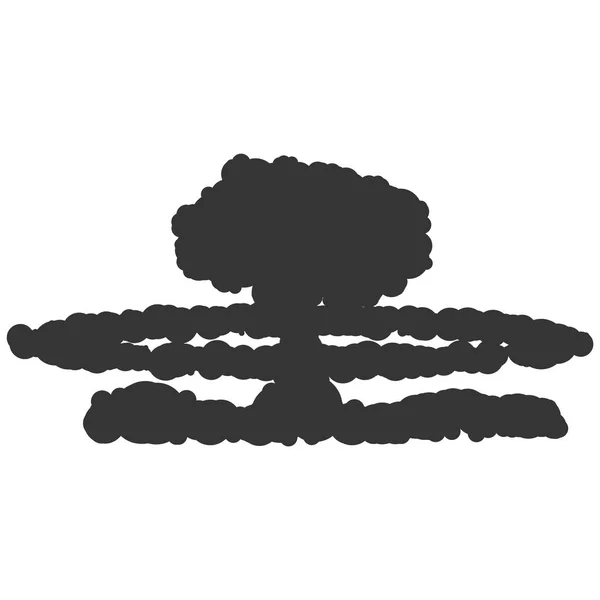 Kernexplosie teken illustratie. Vector. Zwarte pictogram op witte achtergrond. — Stockvector