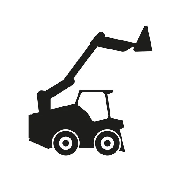 Illustration de signe de tracteur. Vecteur. Icône noire sur fond blanc — Image vectorielle