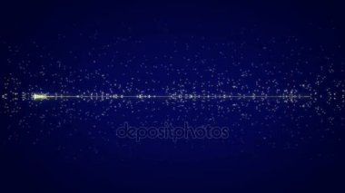 Koyu mavi zemin üzerine sarı ekolayzır