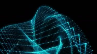 Mavi soyut geometrik arka plan parçacıklar döngü gerçekleştirmek mümkün