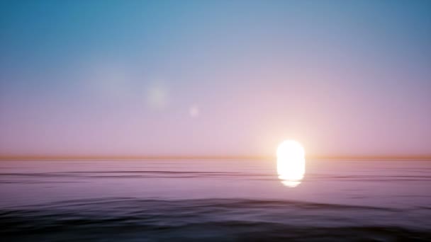 明确的夕阳的天空和热带海洋 — 图库视频影像
