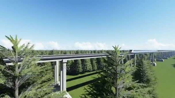 Високошвидкісний поїзд maglev — стокове відео
