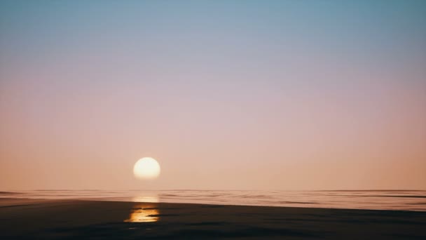 Günbatımı güneş ayarı büyük okyanus — Stok video