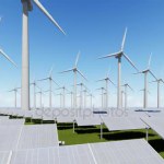 Solarpark und Windgenerator
