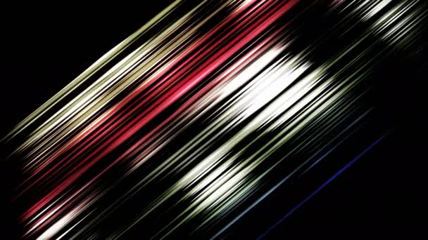 Lignes colorées abstraites sur un fond noir capable de boucler — Video