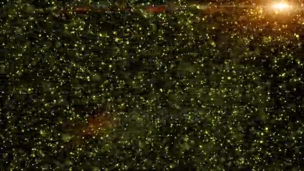 Zlatý prach smyčka částic bezešvé — Stock video