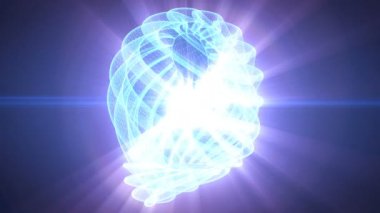 Parçacıklar parlayan ışıklar, yıldız, Enerji dalgaları döngü için mümkün