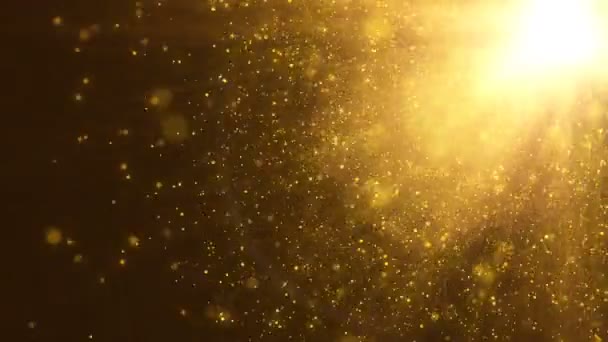 Gold cząstek bezszwowe tło — Darmowe wideo stockowe