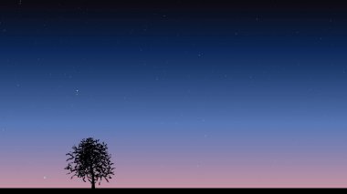 Karanlık gece gökyüzüne parlak yıldız. Vektör