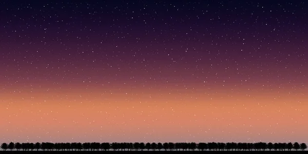 Gece gökyüzü manzara vektör — Stok Vektör