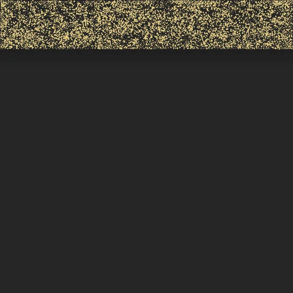Bordure dorée sur vecteur noir — Image vectorielle