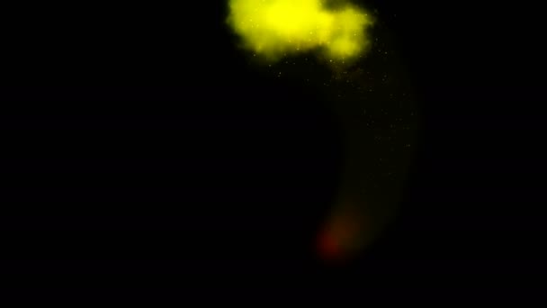 Ουράνιο τόξο χρώμα καπνός που ρέει σε ένα κύκλο. — Αρχείο Βίντεο
