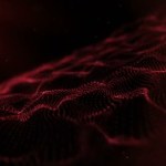 Red glow particle field loop