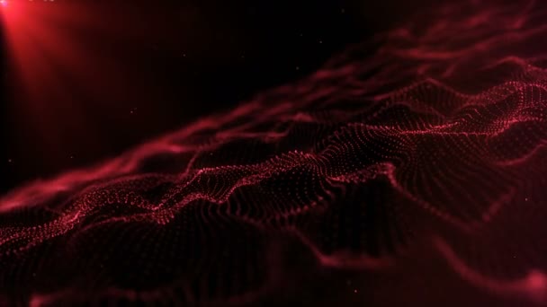 Boucle de champ de particules rouge — Vidéo gratuite