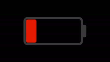 Pil Şarj animasyonu siyah döngü gerçekleştirmek mümkün