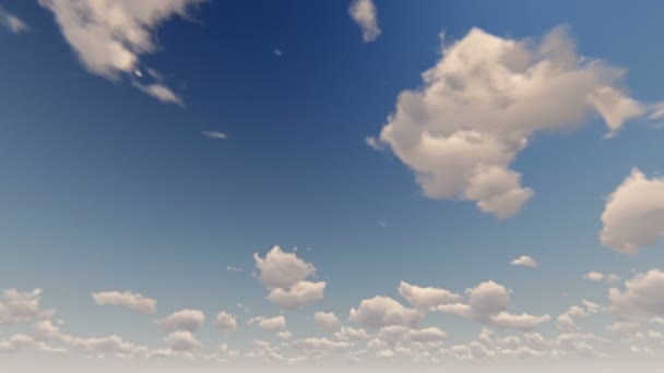 Beyaz bulutlar ve mavi gökyüzü — Stok video