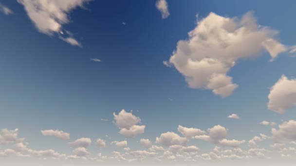 Nuvens brancas e céu azul — Vídeo de Stock