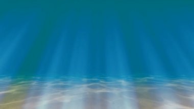 Caustics sualtı deniz dibinin üzerinde