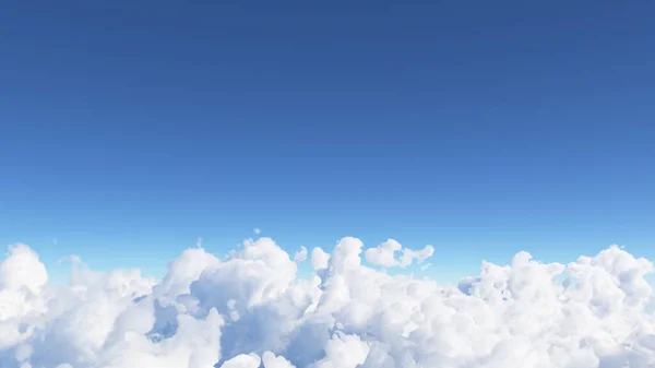 Blå himmel med moln 3d render — Stockfoto