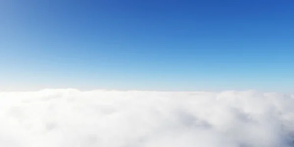 Blå himlen moln 3d render — Stockfoto