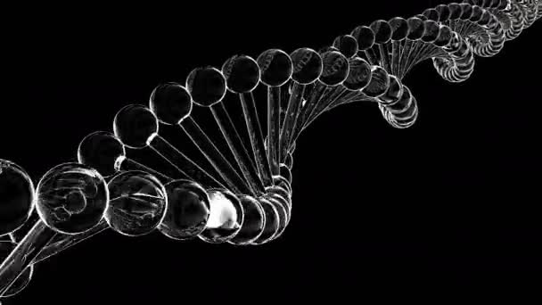 Стеклянная ДНК в состоянии петли — стоковое видео
