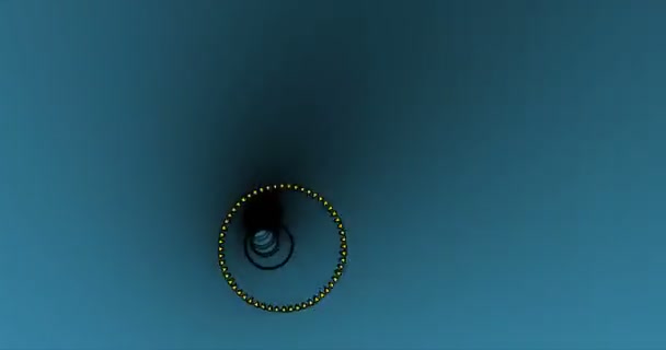 Animación perfecta de un colorido remolino túnel sin fin. Divertido fondo psicodélico dibujos animados zine gif estilo metraje — Vídeo de stock