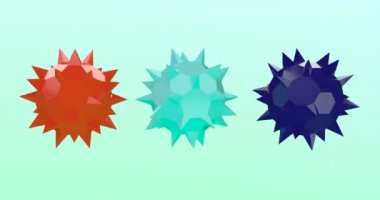 Eğilim renklerindeki soyut yıldızlar rastgele dönerler. Lush Lav, Aqua Menthe, Phantom Blue. Kusursuz döngü kurabiliyor.