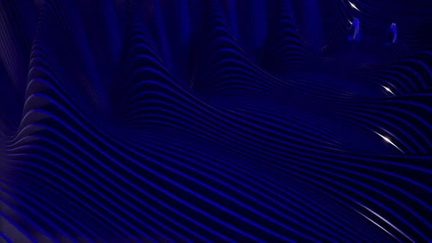 Phantom Blue tide. Abstract waves slowly fluctuate. A great background for the screensaver. Able to loop seamless — Stock Video