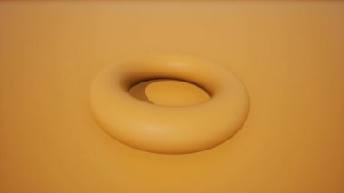 Turuncu arkaplandaki turuncu torus kusursuz döngü yapabilir.