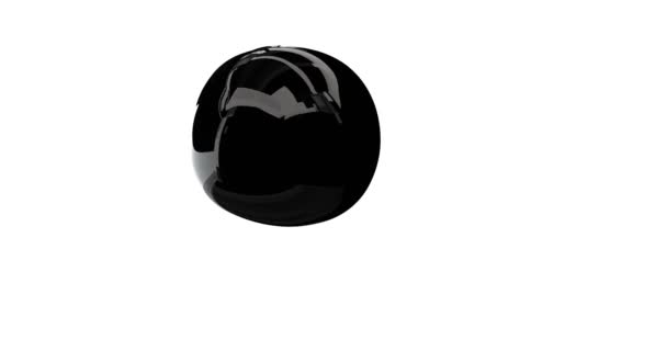 Schwarze Metaballs auf weißem Hintergrund — Stockvideo