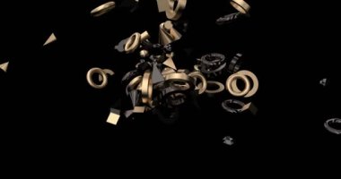 Occulture Astrology Magic illustration Abstract flyer design on dark. Abstract motion. Tech pattern. Elegant color. Black friday sale event. Gold glitter wave. Abstract shiny wave glitter