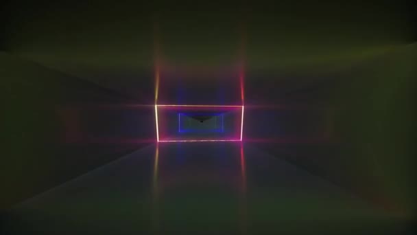 Illustration abstraite moderne avec fond lumineux bleu couloir néon. . Fond triangle abstrait. Soirée spectacle. Contexte psychédélique .