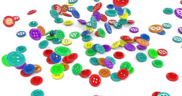 Collection for fabric design. Fabric design. Button for cloth design. — Stock Video