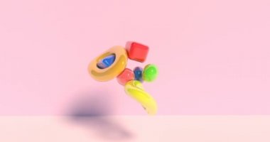 Vücut hareketleri konsept tasarımını sırala. Moda soyut modern arka plan. Çember şeklinde. 3d hazırlayıcı.