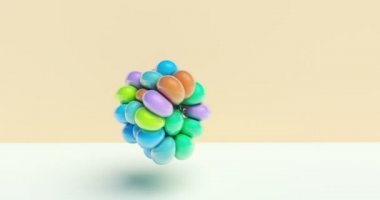 Işık arka planında pembe yumuşak vücut hareketi grafiği olan moda bir illüstrasyon. Dalgalı bir arka plan. Soyut illüstrasyon. Minimum fütüristik tasarım. Yaratıcı bir kavram. Moda kapak tasarımı. Yumuşak vücut