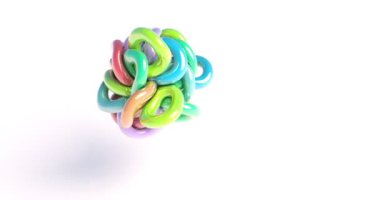 3D minimal hareket tasarımı. Gelecekteki geometrik.